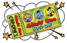 Buy your tickets online and save 50% now!