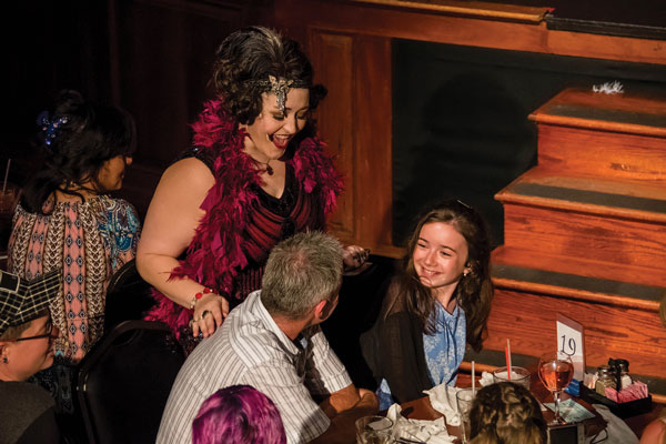 Miss Jewel interacts with guests